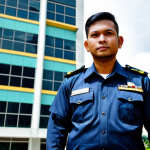 **

"A Malaysian security officer, fully clothed in a professional uniform, standing confidently in front of a modern office building in Kuala Lumpur, appropriate attire, safe for work, perfect anatomy, natural proportions, professional portrait, high quality, modest, family-friendly."

**